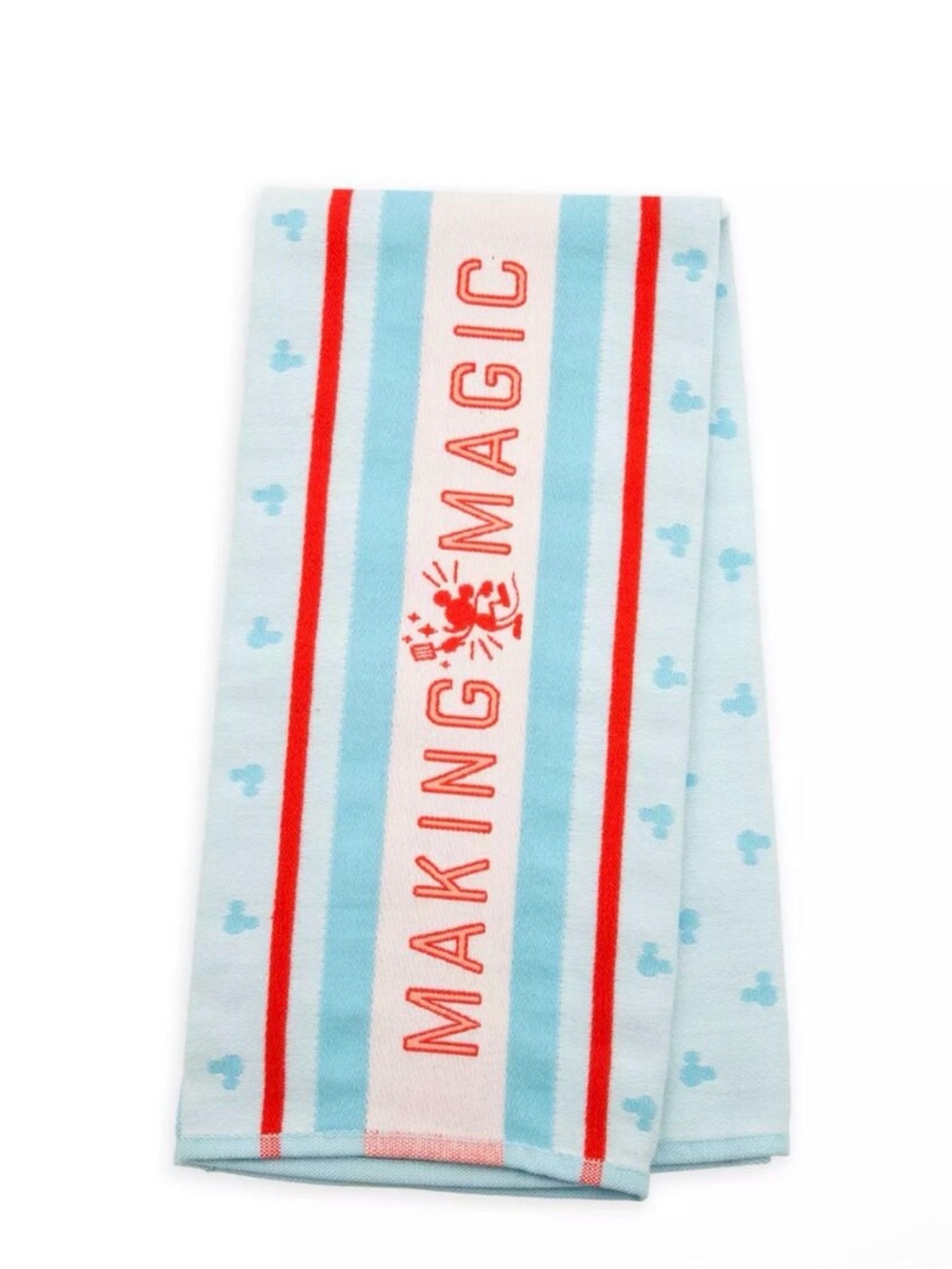 Disney Light Blue and Red 'Making Magic' Kitchen Towel NWT